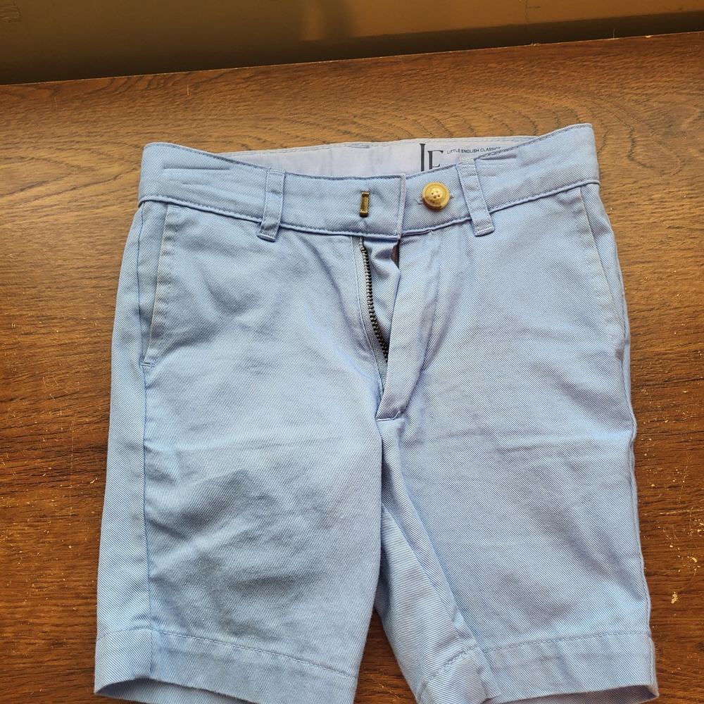 Little English Sky Blue Boy's Flat Front Shorts
